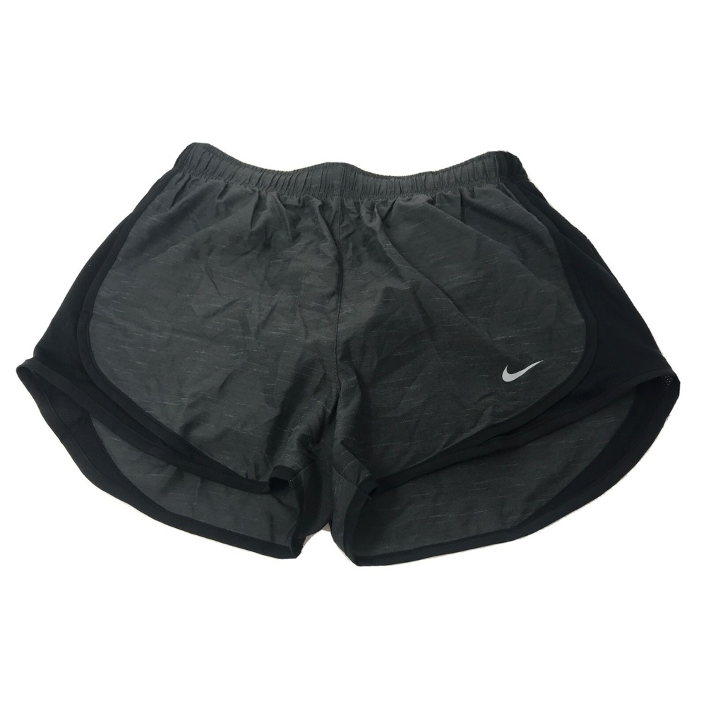 Nike Women's DRI-FIT Tempo Running Shorts Heather Gray Blk Size SM DB4487 EUC! - Picture 1 of 5